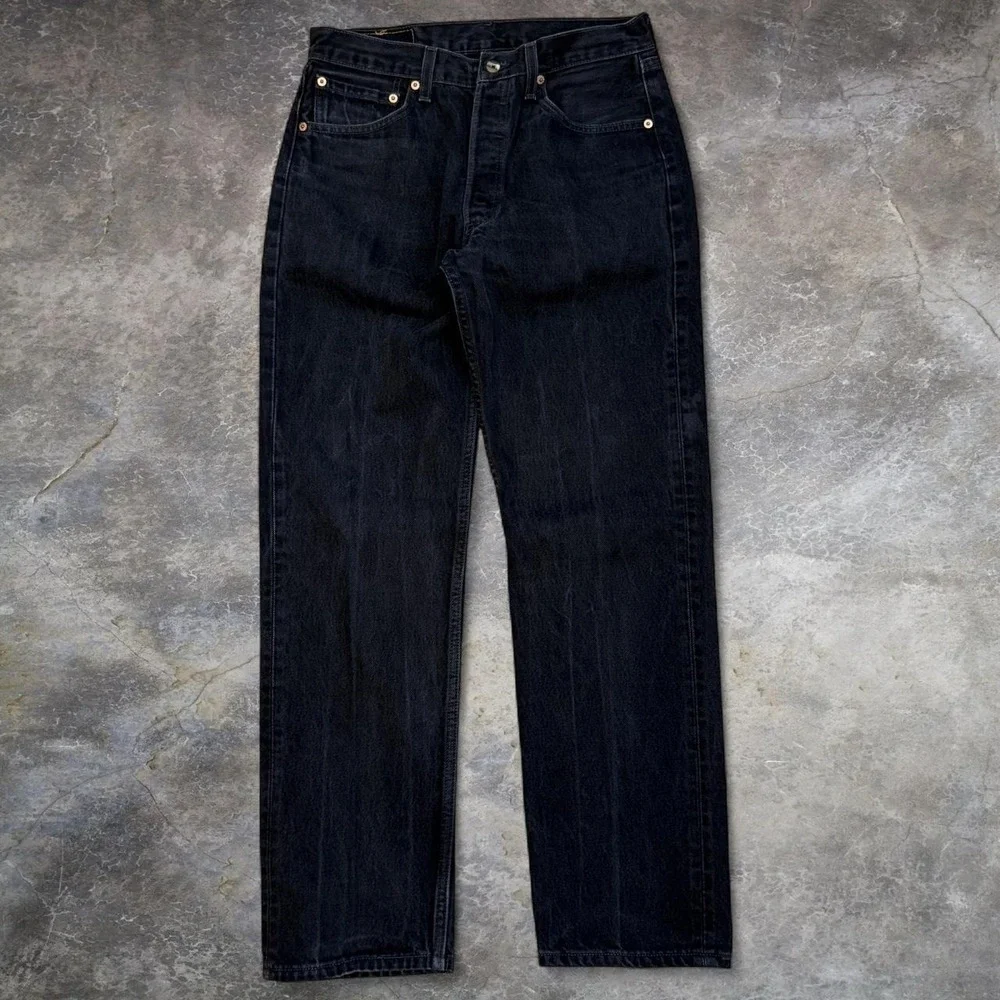 Vintage Levis 501 Made In USA Faded Black Jeans Men's 32x30 Classic Denim Y2K